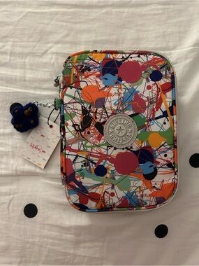 Kipling 100 Pens Case in Paint Ball Pattern